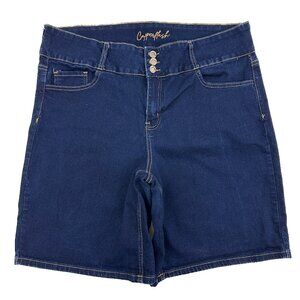 Copperflash Curvy Bermuda Women's size 20W Dark Wash Blue Denim jean Shorts